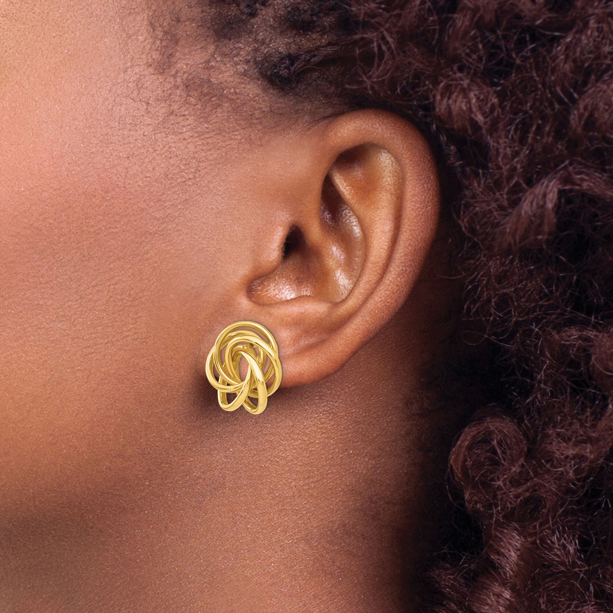 14k Love Knot Earrings-E693