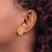 14k Love Knot Earrings-E693
