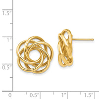 14k Love Knot Earrings-E693