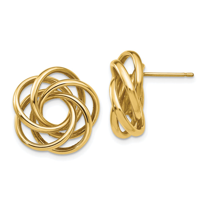 14k Love Knot Earrings-E693