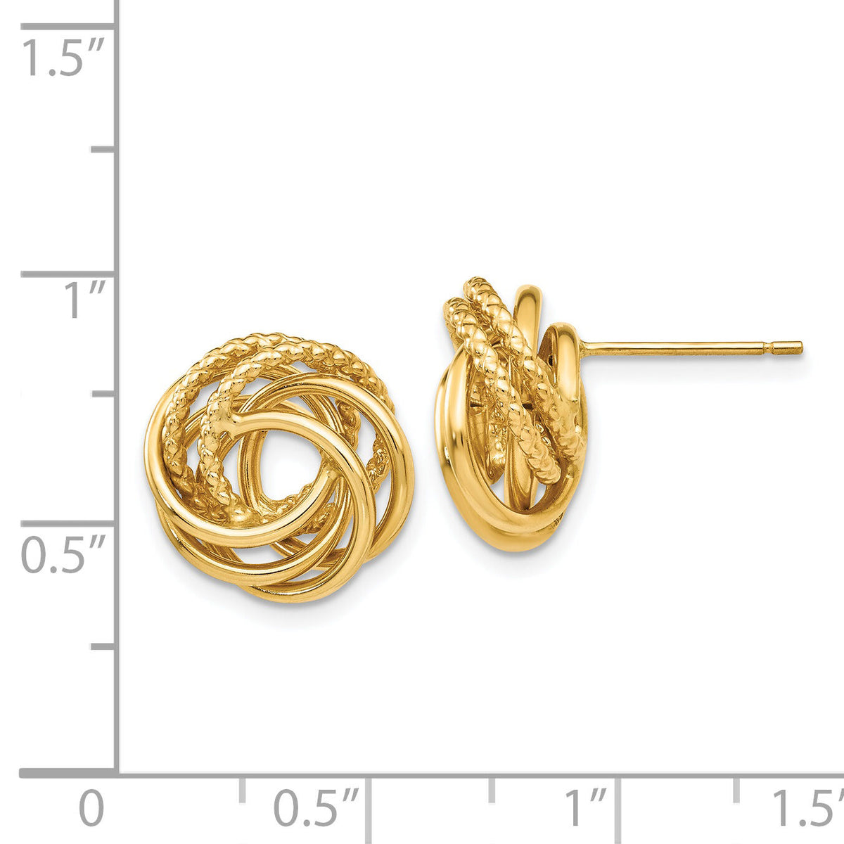 14k Love Knot Earrings-E695
