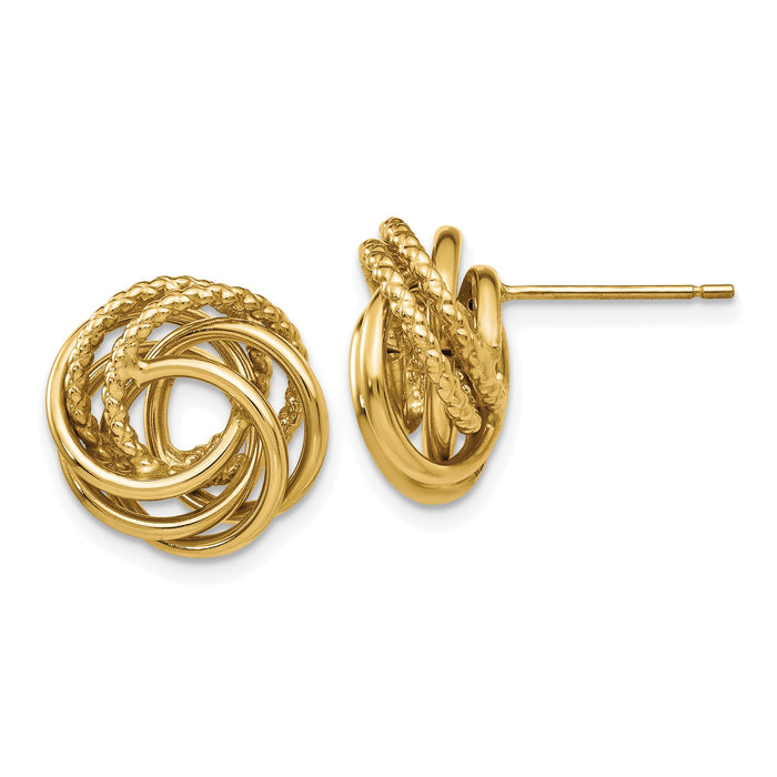 14k Love Knot Earrings-E695