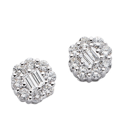 White Gold Diamond Earring