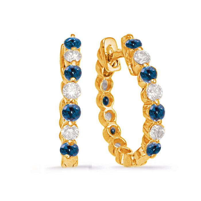 Sapphire & Diamond Earring