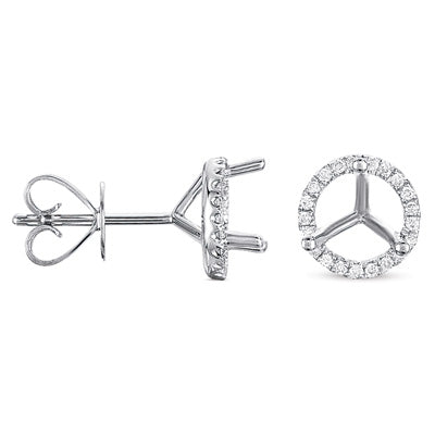 Three Prong Earring Setting .50ct Tw