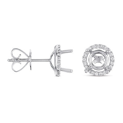 Four Prong Earring Setting For 2.0ct Tw