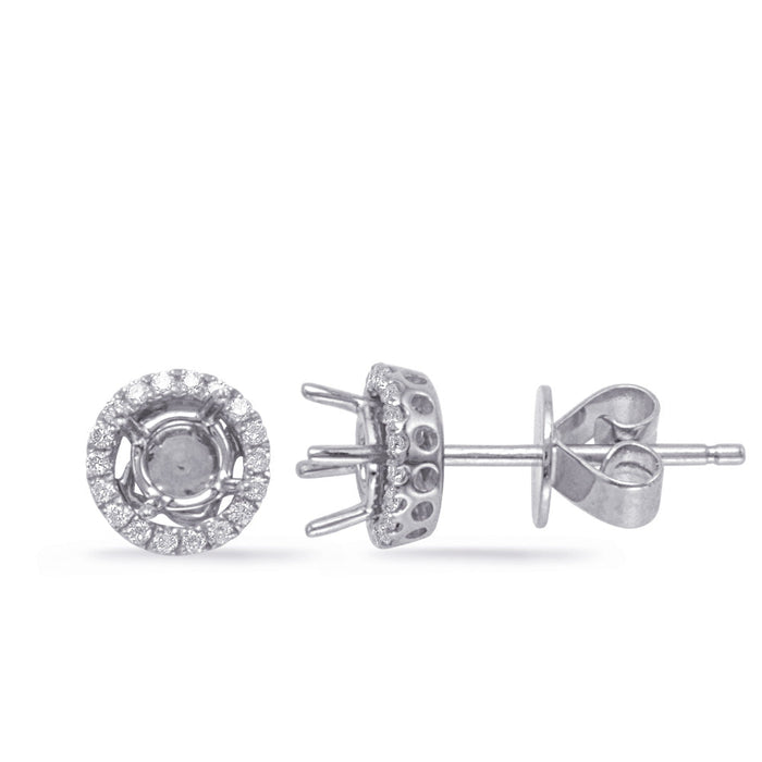 Four Prong Earring Jackets For 2.0ct Tw