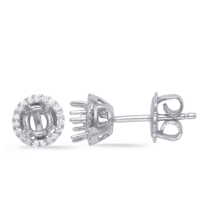 Four Prong Earring Setting For .30ct Tw