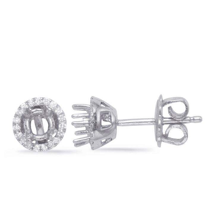 Four Prong Earring Setting For .30ct Tw