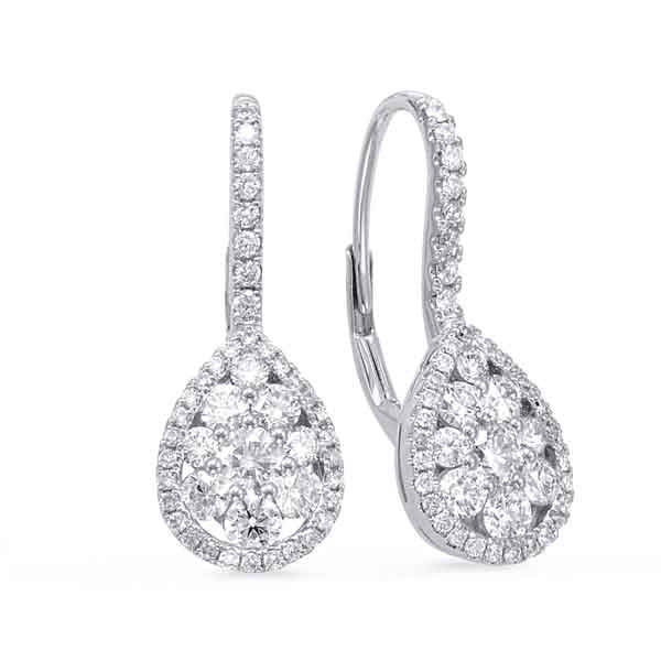 White Gold Diamond Earring