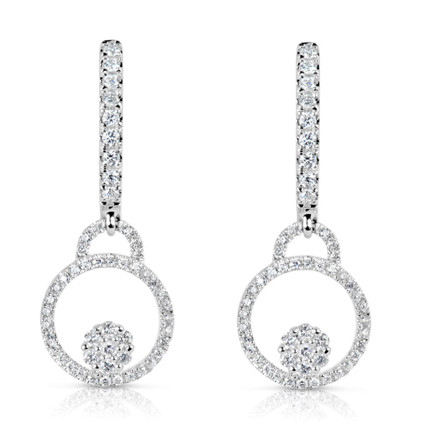 White Gold Diamond Hoop Earring
