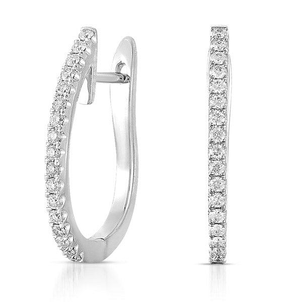 White Gold 25mm Hoop Earring
