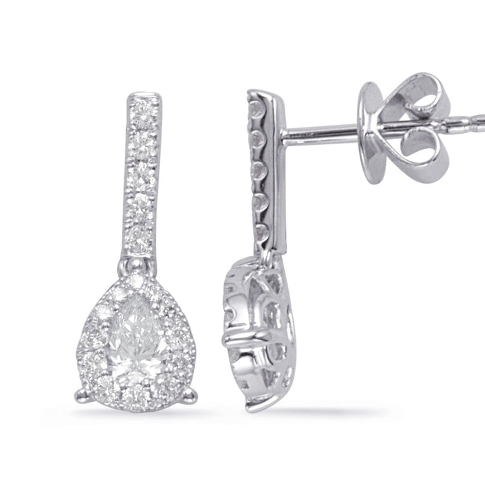 White Gold Diamond Earring