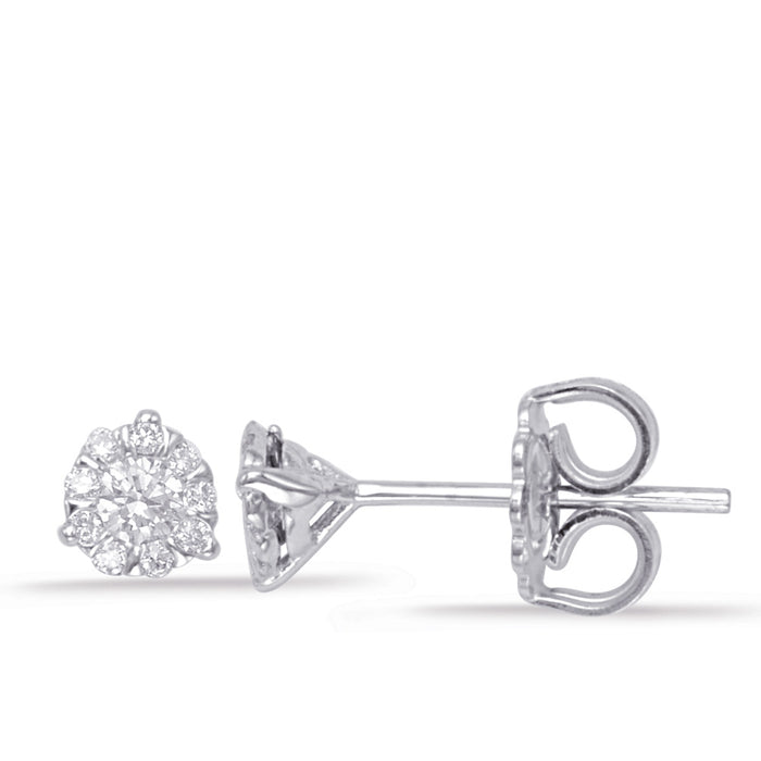 Three Prong Earring Setting