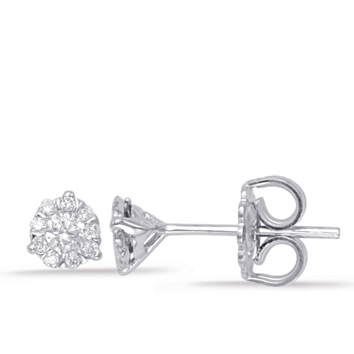 Three Prong Earring Setting