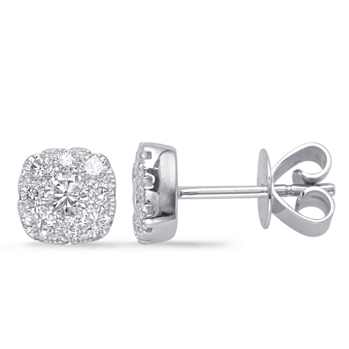 White Gold Diamond Earring