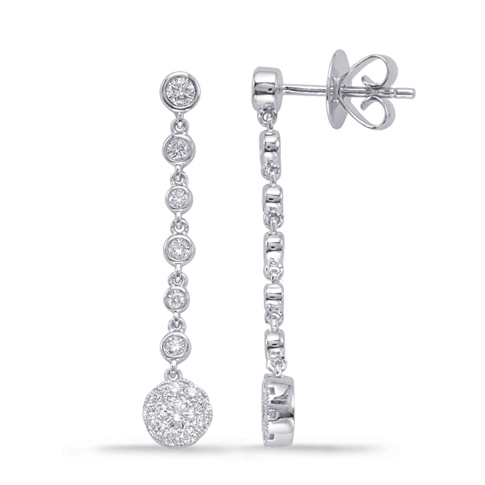 White Gold Diamond Earring