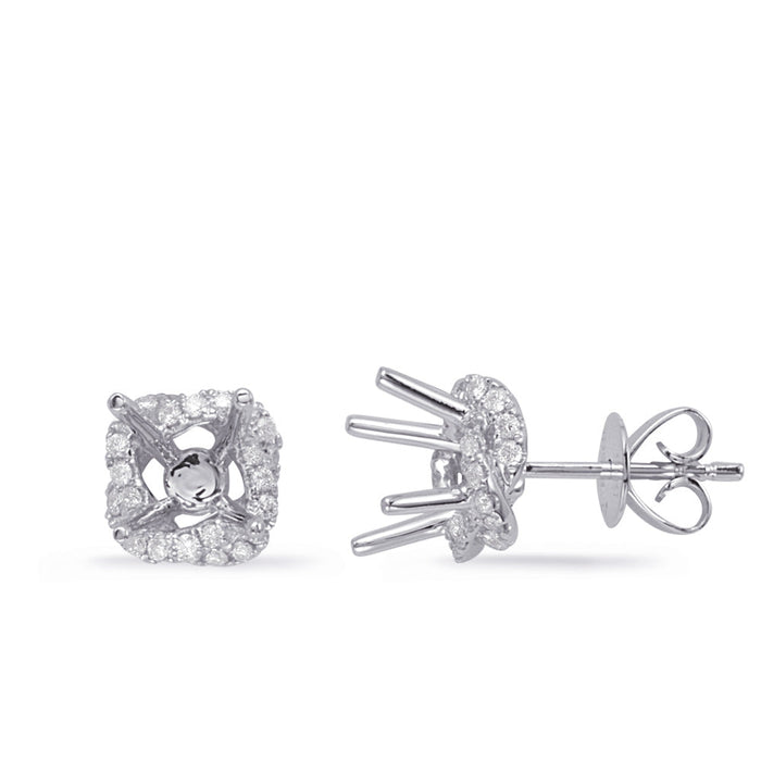 White Gold Diamond Earring For 1cttw