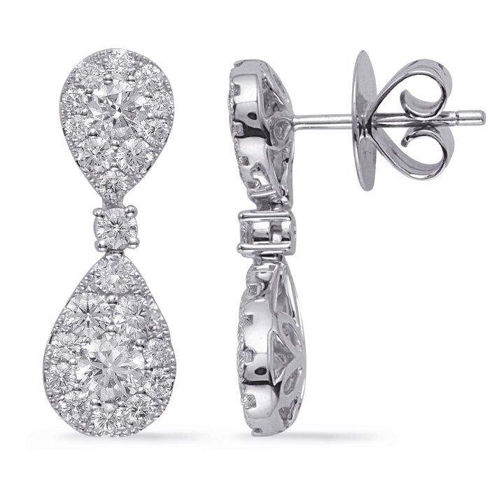 White Gold Diamond Earring