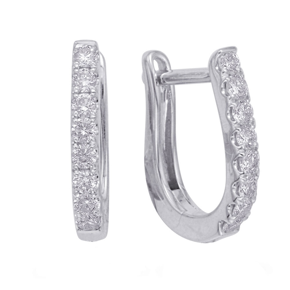 White Gold Huggie Earring
