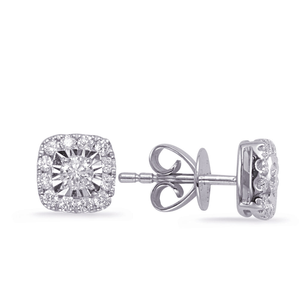 White Gold Diamond Earring
