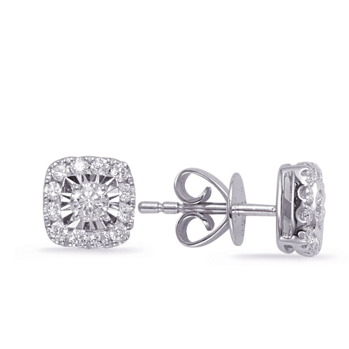 White Gold Diamond Earring