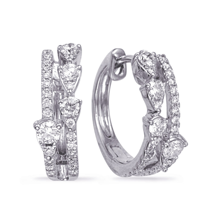 White Gold Diamond Earring