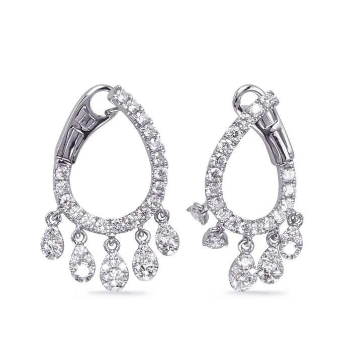 White Gold Diamond Earring