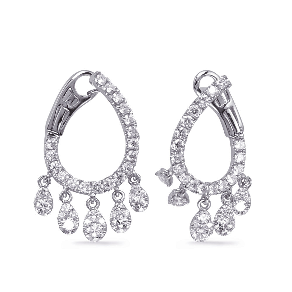 White Gold Diamond Earring