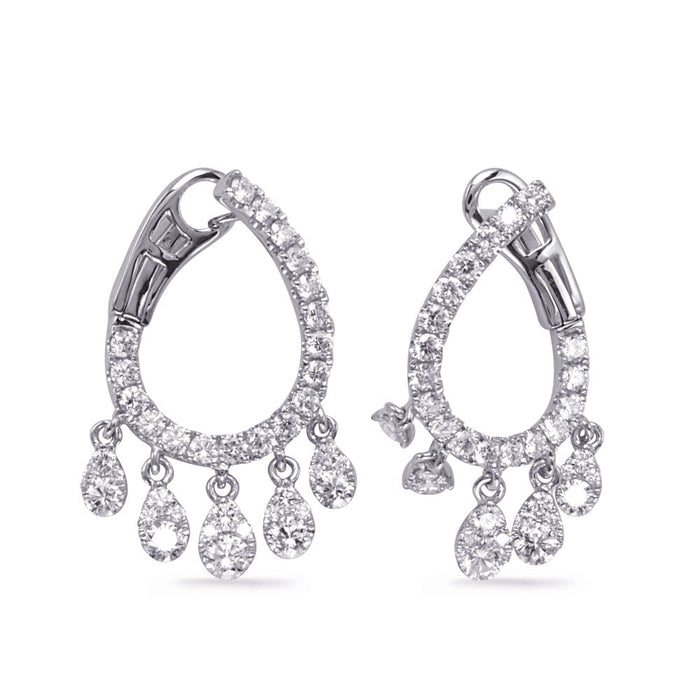 White Gold Diamond Earring