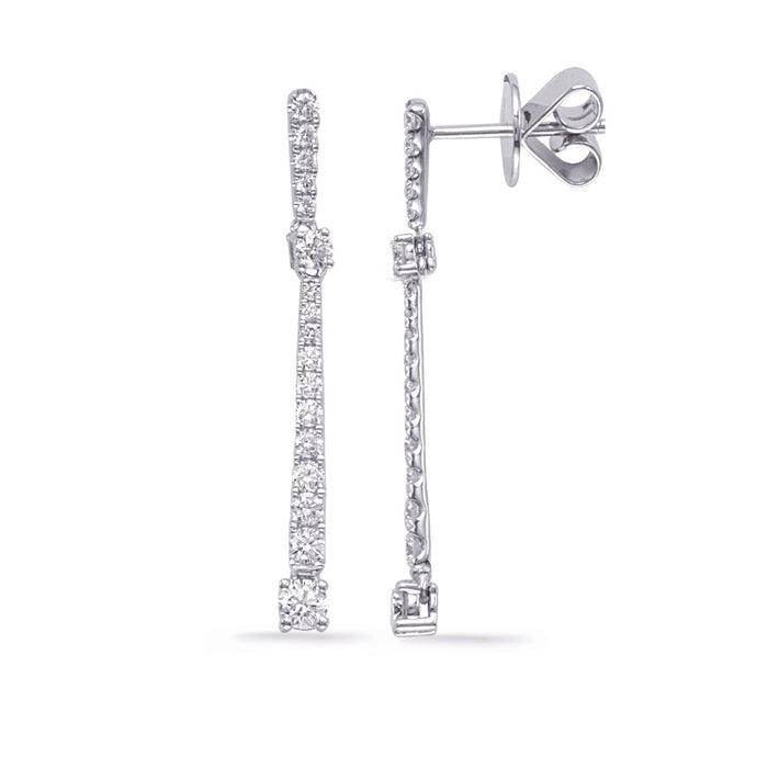 White Gold Diamond Fashion Earring