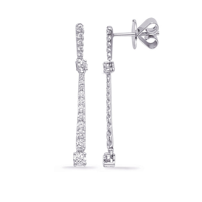 White Gold Diamond Fashion Earring