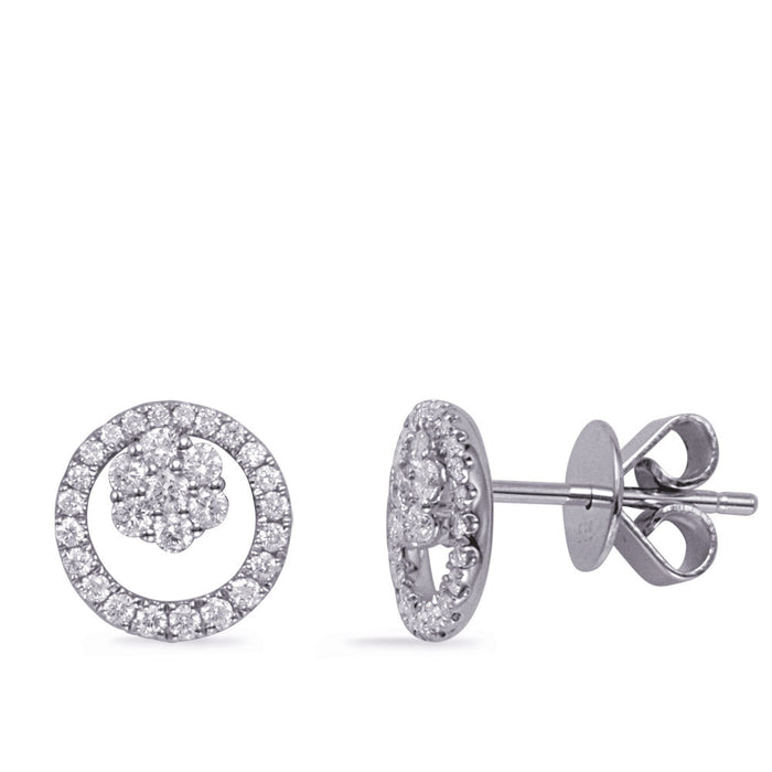 White Gold Diamond Earring