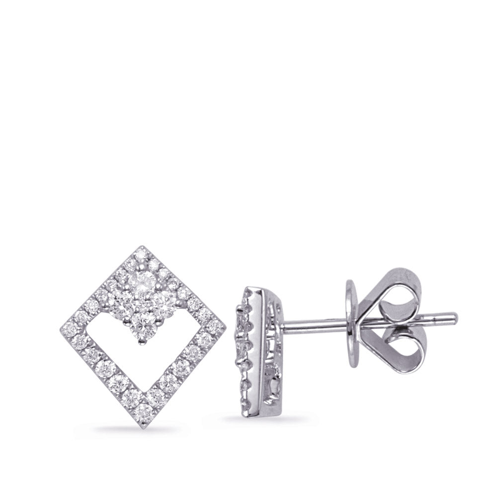 White Gold Diamond Earring