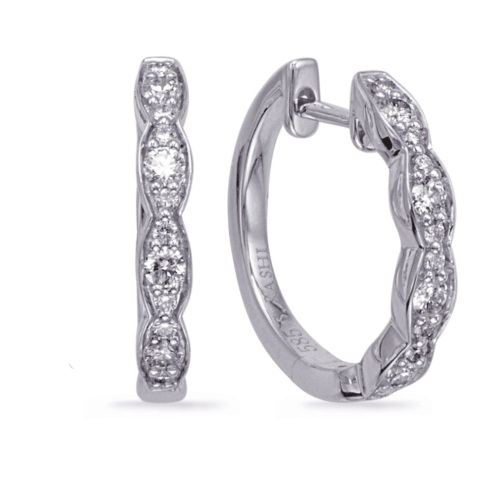 White Gold Diamond Earring