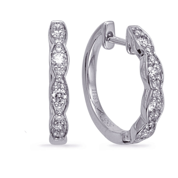 White Gold Diamond Earring