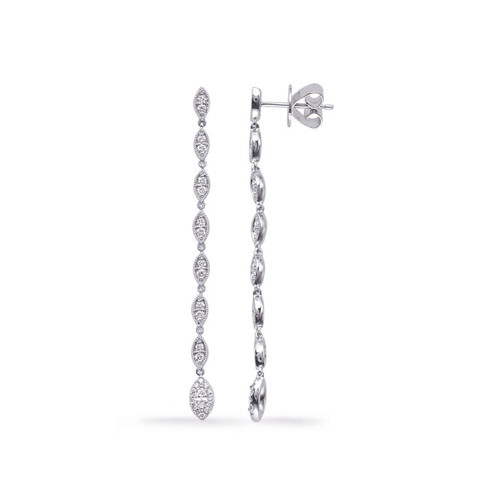 White Gold Diamond Earring