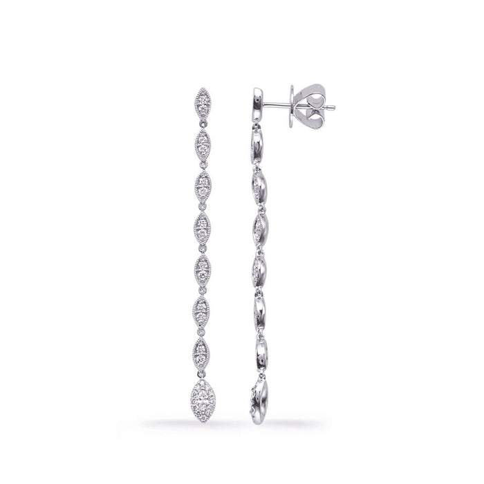 White Gold Diamond Earring