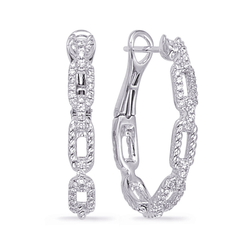 White Gold Diamond Earring