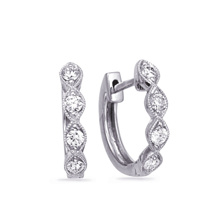 White Gold Diamond Earring