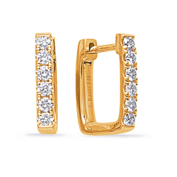 Yellow Gold Diamond Earring