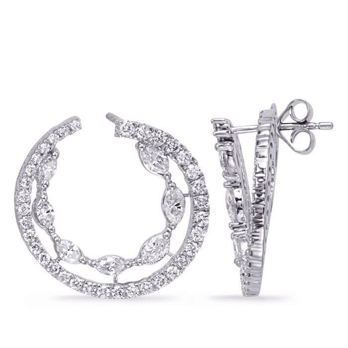 White Gold Diamond Earring