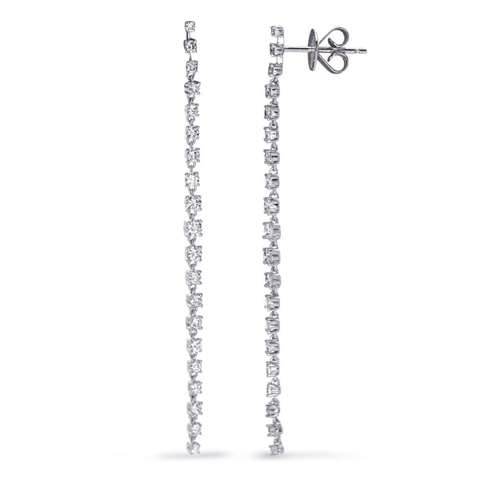 White Gold Diamond Earring