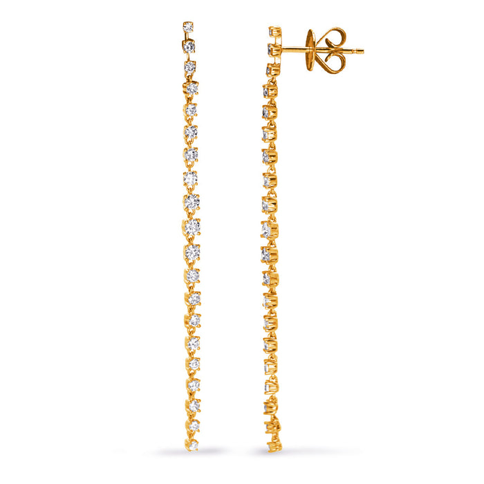 Yellow Gold Diamond Earring