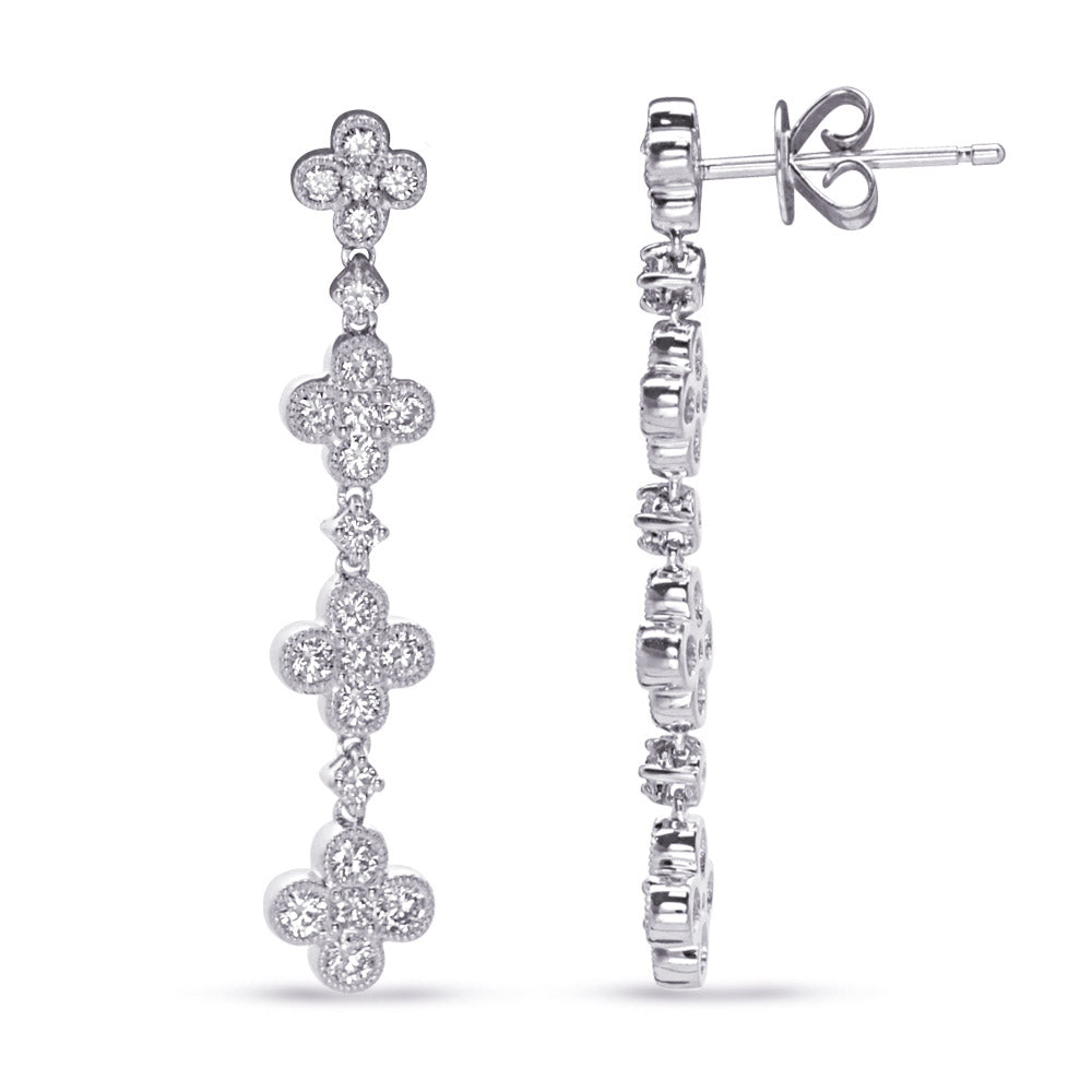 White Gold Diamond Earring