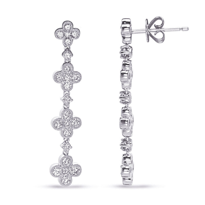 White Gold Diamond Earring