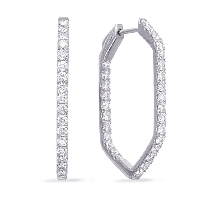 White Gold Diamond Earring