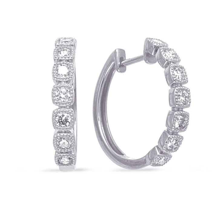 White Gold Diamond Earring