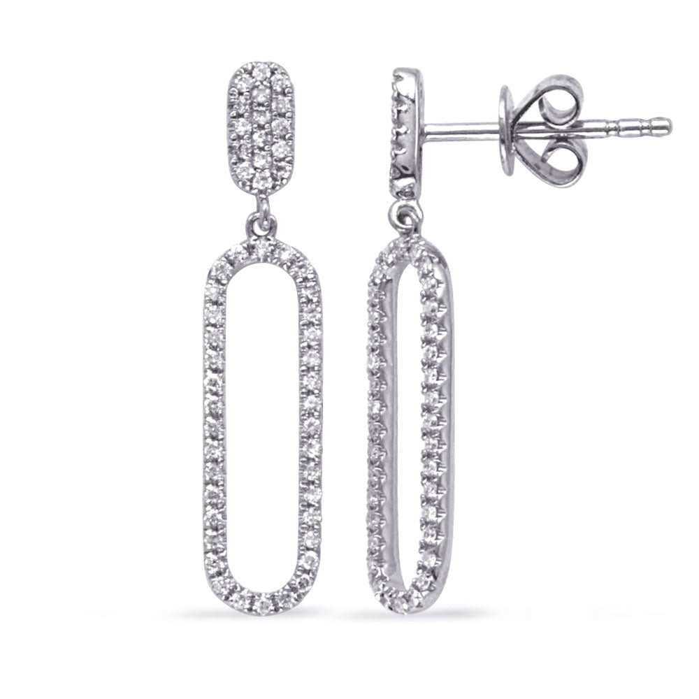 White  Gold Diamond Earring