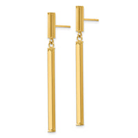 14k Fancy Squared Post Dangle Earrings-E815